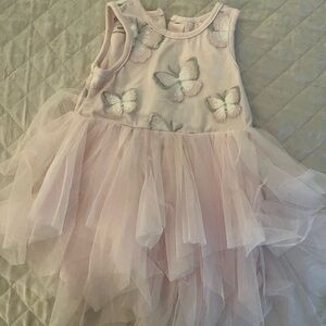 Pink Butterfly Tulle Dress